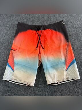 Billabong Board Shorts Men's 34 Platinum X Recycler Series Swim Suit Surf Sunset